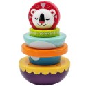 WOOPIE Zabawka Sensoryczna Układanka Piramidka dla Niemowląt 6 el.