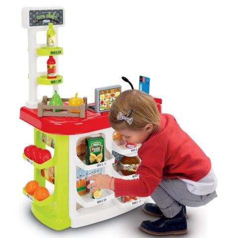 Ecoiffier Sklep Supermarket z Koszykiem Zakupowym oraz Kasą z Mikrofonem 31el.