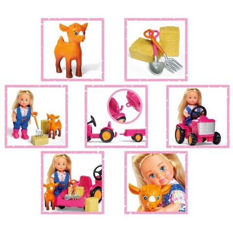 SIMBA Lalka Evi Farmerka z Traktorem