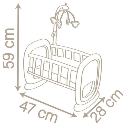 SMOBY Baby Nurse Kołyska z Karuzelką dla Lalki