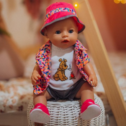 WOOPIE Kolorowe Ubranko dla Lalki Piesek Kurteczka Czapeczka 43-46 cm