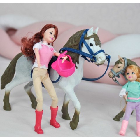 WOOPIE Lalki Dżokejki Zestaw Stadnina Koni