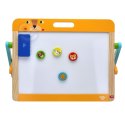 TOOKY TOY Tablica Edukacyjna 2w1 Magnetyczna Kredowa dla Dzieci Magnesy Gąbka 6 el.