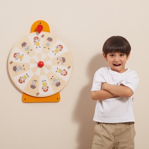 VIGA Tablica Ścienna Koło Pokaż Emocje i Wyraz Twarzy Montessori