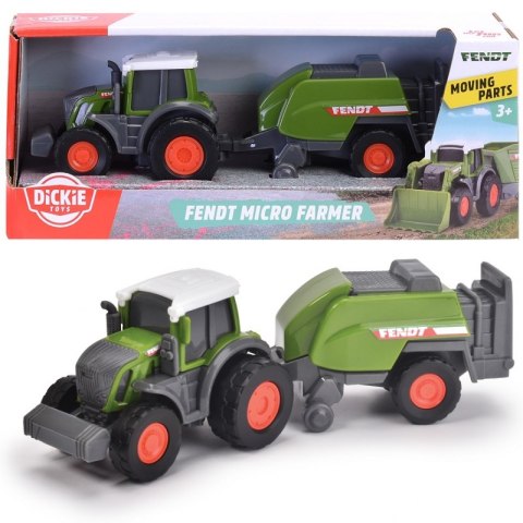 DICKIE Farm Traktor Fendt Maszyna do Belowania Prasa 18cm