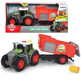 DICKIE Farm Traktor Fendt z przyczepką 26cm Bela Siana