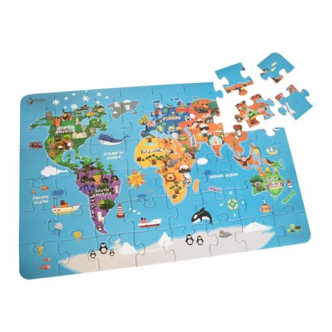 CLASSIC WORLD Puzzle Mapa Świata Kontynenty 48 el.