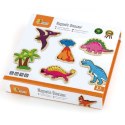 Magnesy Na Lodówkę Drewniane Dinozaury Viga Toys 20 szt