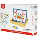 TOOKY TOY Tablica Magnetyczna Kredowa 2w1 Układanka Puzzle Kształty 117 el. Certyfikat FSC