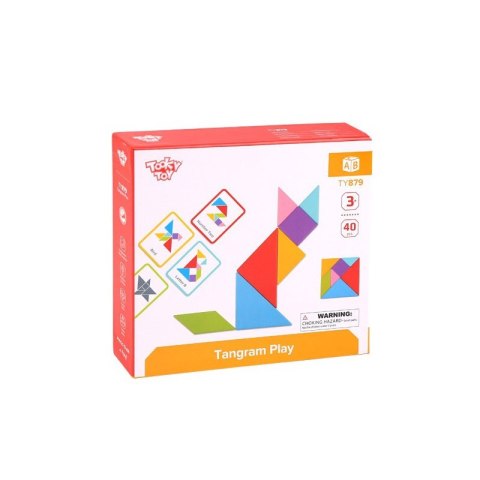 TOOKY TOY Drewniane Puzzle Tangram Układanka