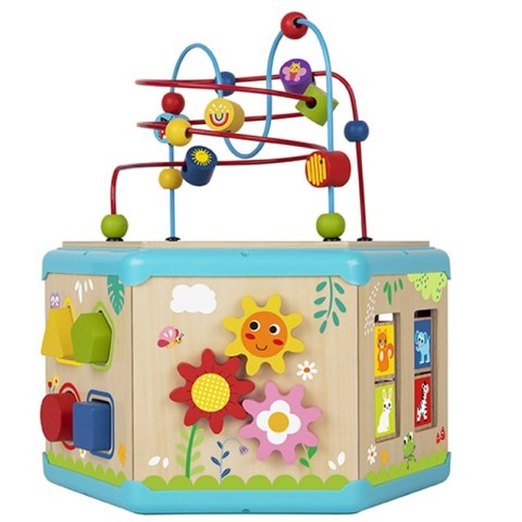 TOOKY TOY Interaktywny Drewniany Sześciokąt Montessori Otwierane Pudełko