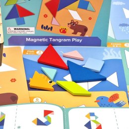 TOOKY TOY Puzzle Tangram Układanka dla Dzieci Nauka Kształtów Figury Kształty 18el.