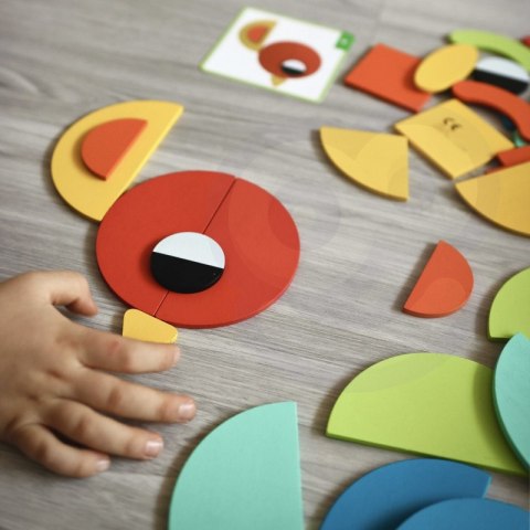 WOOPIE GREEN Drewniana Układanka Montessori 40 Wzorów do Odtworzenia 55 el. Certyfikat FSC