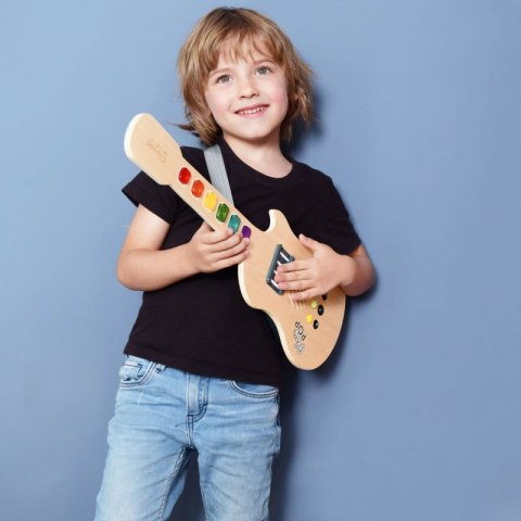 CLASSIC WORLD Drewniana Gitara Elektryczna Świecąca dla Dzieci