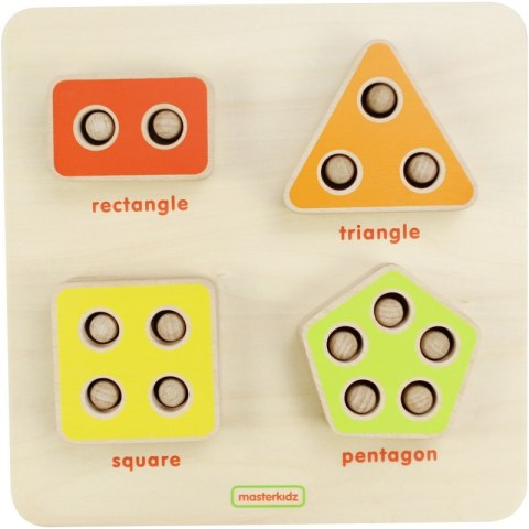 Drewniany Sorter Kształtów Figury Geometryczne Liczenie Masterkidz Montessori