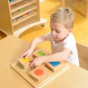 Sensoryczny Sorter Drewniany Kształty i Kolory Masterkidz Montessori