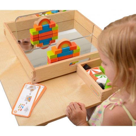 Zestaw Kolorowe Klocki Dla Dzieci Drewniane 24 Sztuki Masterkidz Montessori
