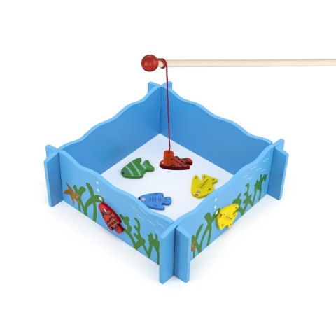 Łowienie Rybek Ryb Drewniana Gra Rodzinna Viga Toys Magnes