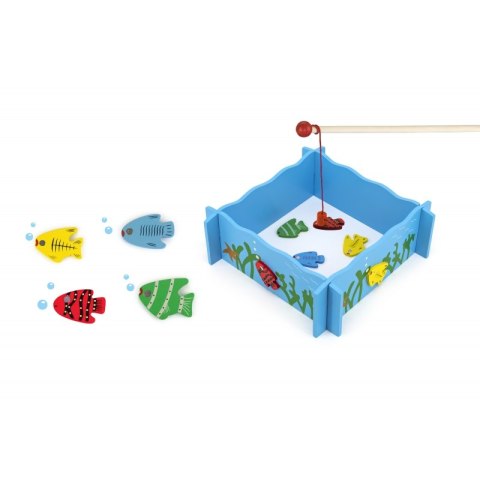 Łowienie Rybek Ryb Drewniana Gra Rodzinna Viga Toys Magnes