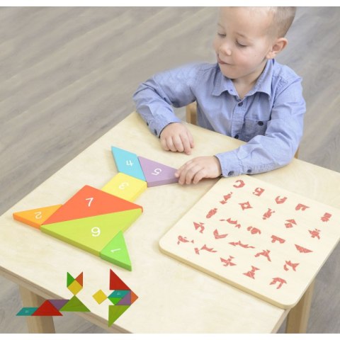 Puzzle Edukacyjne Ukladanka Tangram Liczby Masterkidz Montessori