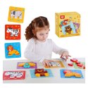 TOOKY TOY Drewniane Klocki Układanka Montessori Puzzle Zestaw 34 El. + 6 Planszy