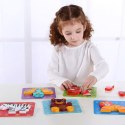 TOOKY TOY Drewniane Klocki Układanka Montessori Puzzle Zestaw 34 El. + 6 Planszy