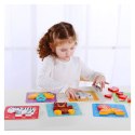 TOOKY TOY Drewniane Klocki Układanka Montessori Puzzle Zestaw 34 El. + 6 Planszy