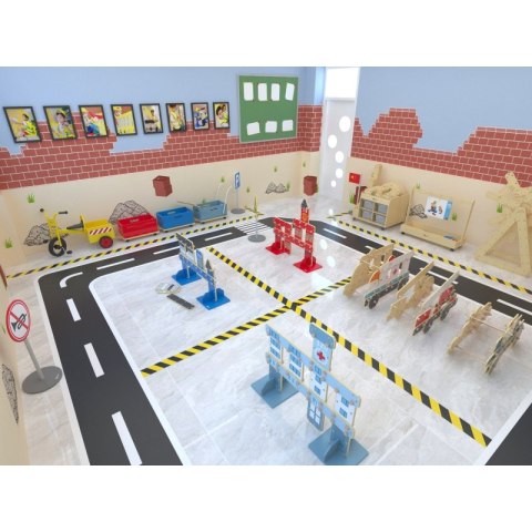 CLASSIC WORLD EDU Ogromne Klocki Konstrukcyjne Drewniane Zestaw Pojazdy