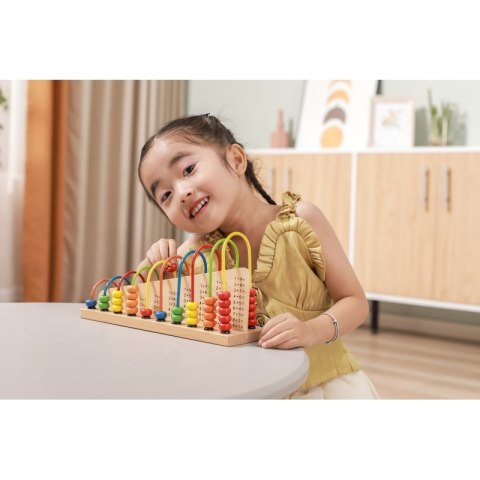 Viga Toys Edukacyjne Liczydło drewniane do Liczenia Szkolne Montessori
