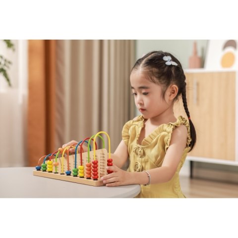 Viga Toys Edukacyjne Liczydło drewniane do Liczenia Szkolne Montessori