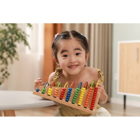 Viga Toys Edukacyjne Liczydło drewniane do Liczenia Szkolne Montessori