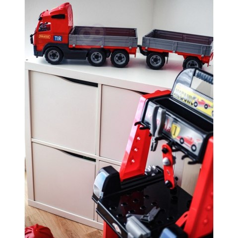 Zestaw Majsterkowicza "Super Mechanik" + Samochód z Burtami i Przyczepą "Volvo" Polesie