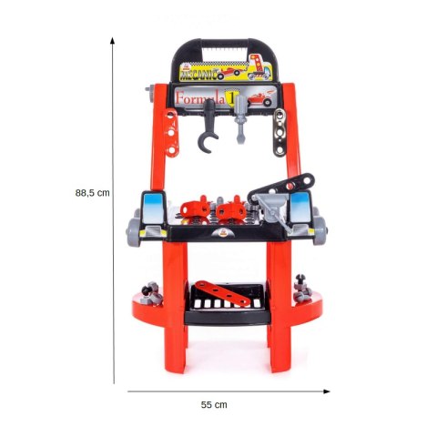 Zestaw Majsterkowicza "Super Mechanik" + Samochód z Burtami i Przyczepą "Volvo" Polesie