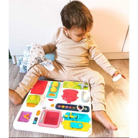 WOOPIE Tablica Manipulacyjna Kuchnia Zegar z Efektami Dźwiękowymi i Świetlnymi Montessori