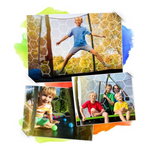 Trampolina ogrodowa profilowana 10ft/312cmz siatką wewnętrzną Neo- 
