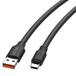 Kabel USB-USB-C dwe końcówki 120W 3A 1m czarny