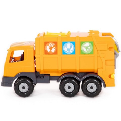 Śmieciarka Auto Ciężarówka Kontener + Kosz