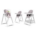 Krzesełko do karmienia ze stolikiem Nukido Belo wrzosowe + pałąk z  