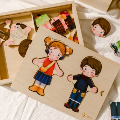 CLASSIC WORLD Drewniane Puzzle Dress-up MONTESSORI