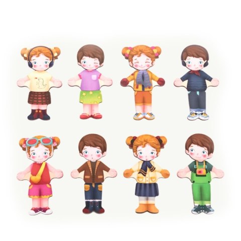 CLASSIC WORLD Drewniane Puzzle Dress-up MONTESSORI