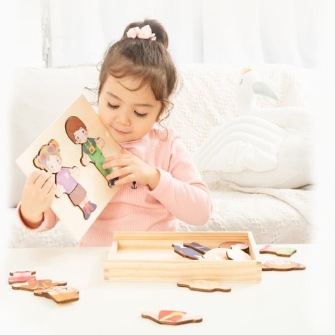 CLASSIC WORLD Drewniane Puzzle Dress-up MONTESSORI