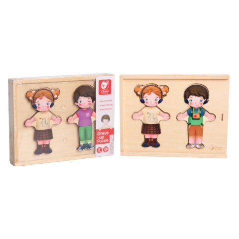 CLASSIC WORLD Drewniane Puzzle Dress-up MONTESSORI