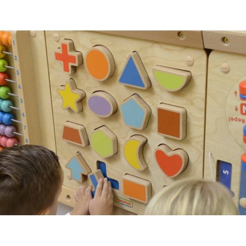 Edukacyjna Tablica Drewniana Magnetyczna Nauka Kształtów Sorter Masterkidz Montessori