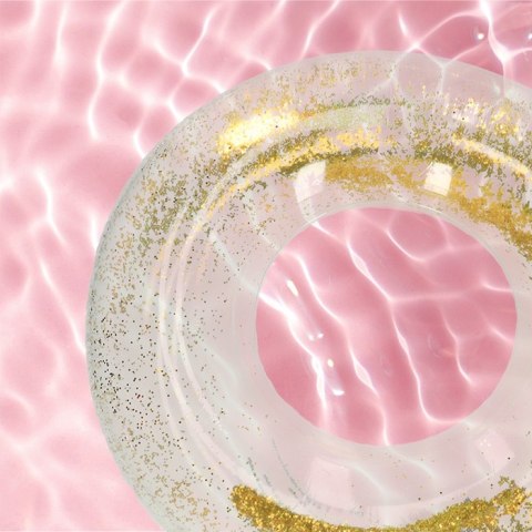 Koło dmuchane do pływania brokat XXL galaxy 90cm