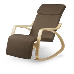 Fotel wypoczynkowy bujany Suzi - brązowy