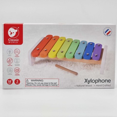CLASSIC WORLD Drewniane Dzwonki Cymbałki Ksylofon CLASSIC WORLD Drewniane Dzwonki Cymbałki Ksylofon