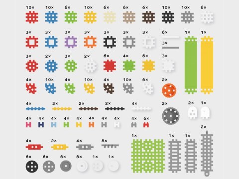 Klocki Waffle mini Konstruktor Expert 301sztZA4896