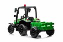 2x200W 24V Traktor na akumulator BLAST Z Przyczepką Niebieski Zielony