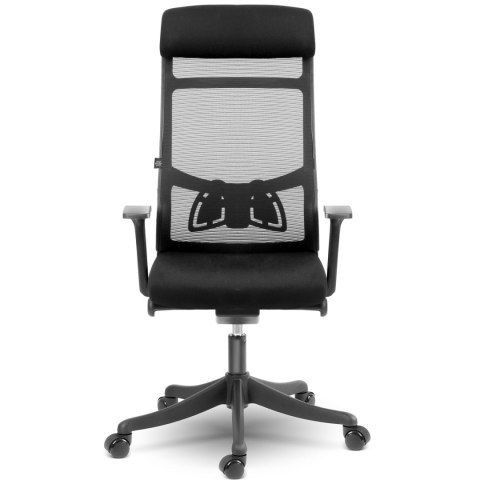 Fotel biurowy z mikrosiatki Sofotel Brema czarny