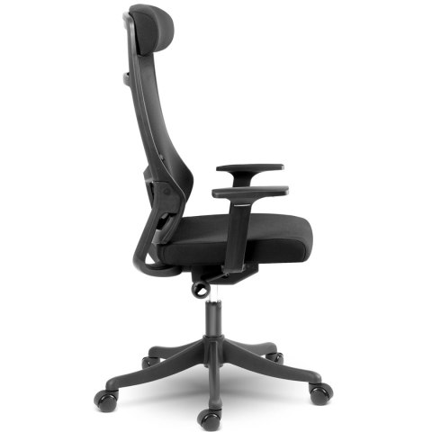 Fotel biurowy z mikrosiatki Sofotel Brema czarny